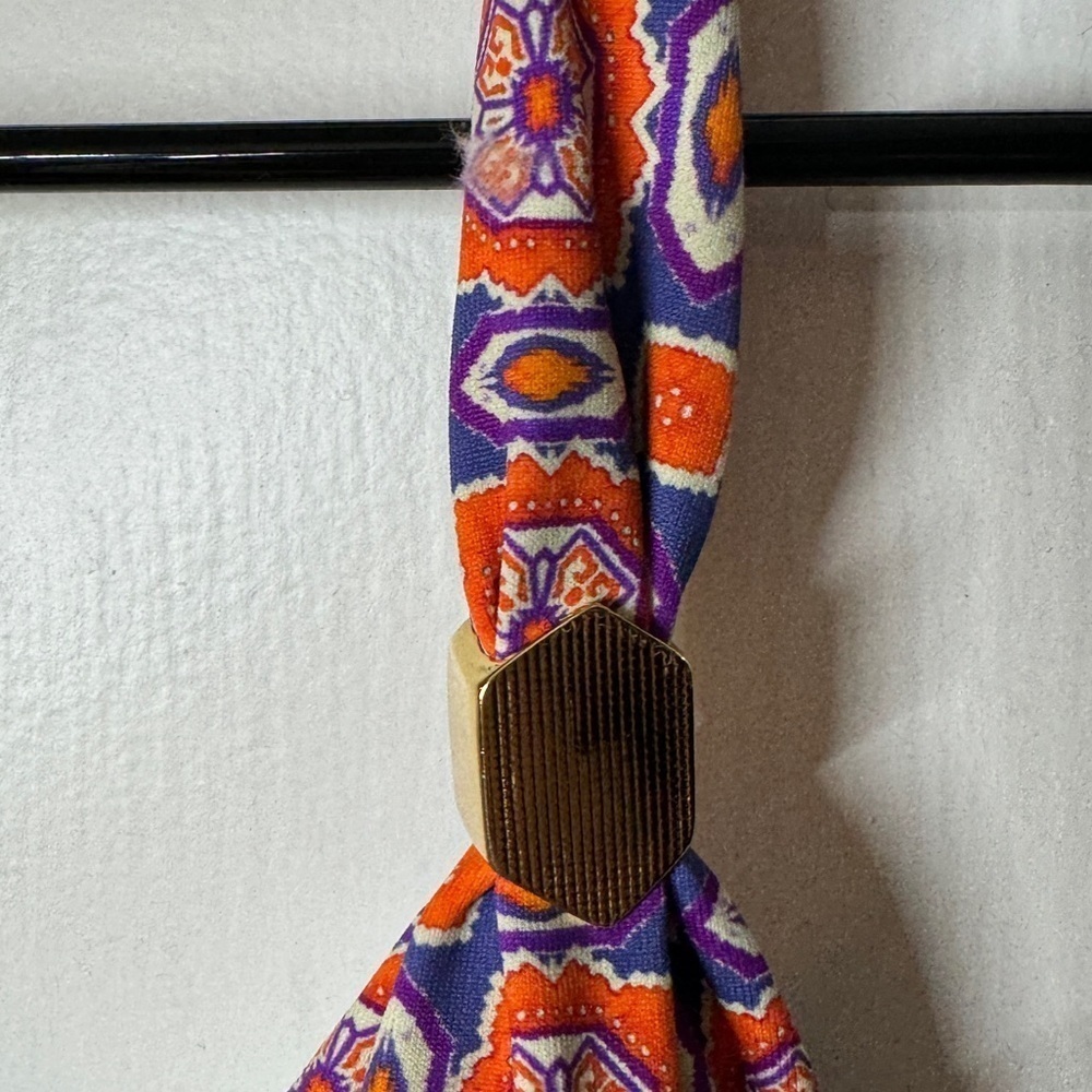 OndadeMar Orange & Purple Patterned Triangle Bikini Top - Picture 5 of 15